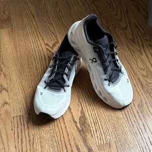 On Running Men's Cloud Sneakers in White and Black